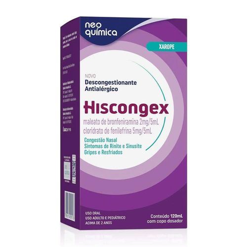 Hiscongex 2mg/5ml + 5mg/5ml Xarope 120ml