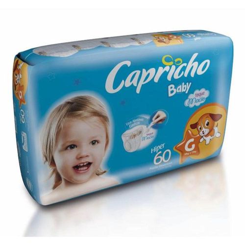 Fralda Capricho Baby Hiper G com 60 Unidades