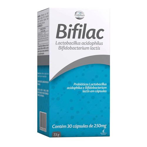 Probiótico Bifilac 250mg com 30 Cápsulas