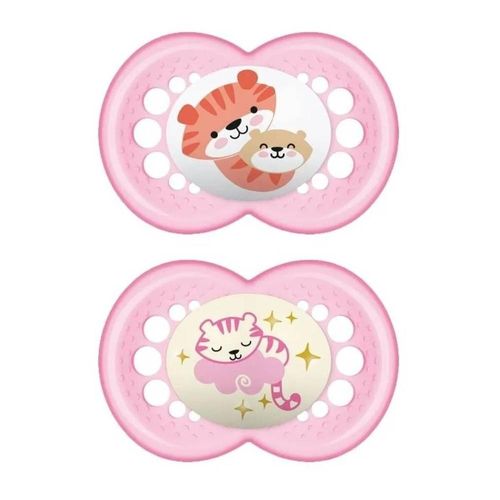Chupeta Original Night Day 16 Meses+ Rosa com 2 Unidades