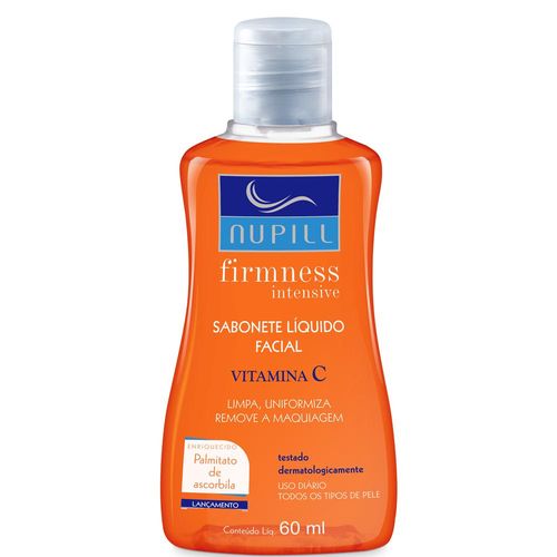 Sabonete Líquido Facial Fórmula Suave com Vitamina C Nupill 60ml