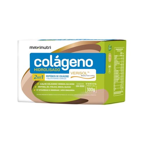 Colágeno Hidrolisado Verisol Maxinutri 2 em 1 com 30 Sachês com 10g