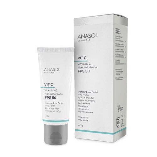 Anasol Clinicals Protetor Solar FPS 50 Facial Vit C 40g