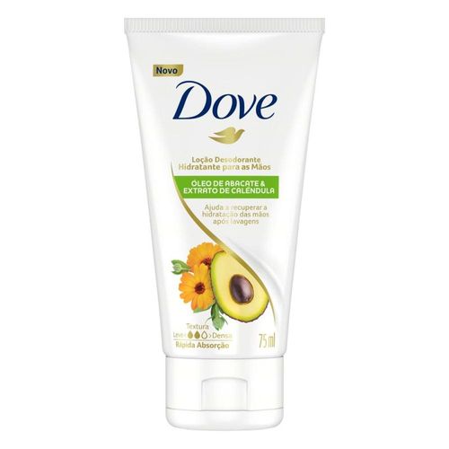 Loção Hidratante Dove para as Mãos Óleo de Abacate e Extrato de Calêndula 75ml