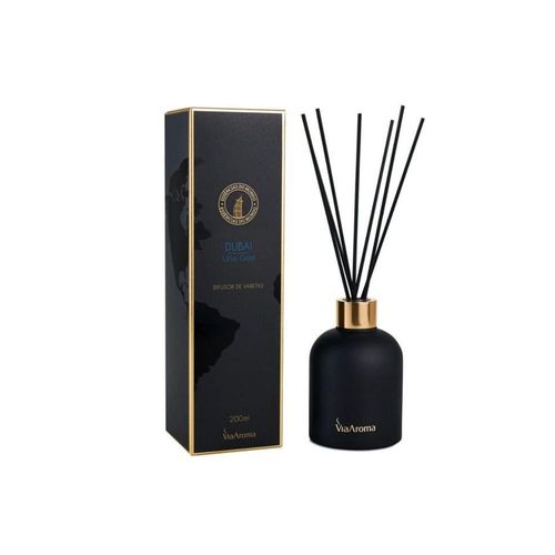 Difusor de Varetas Via Aroma Linha Mundo Dubai Lírio Gold 200ml