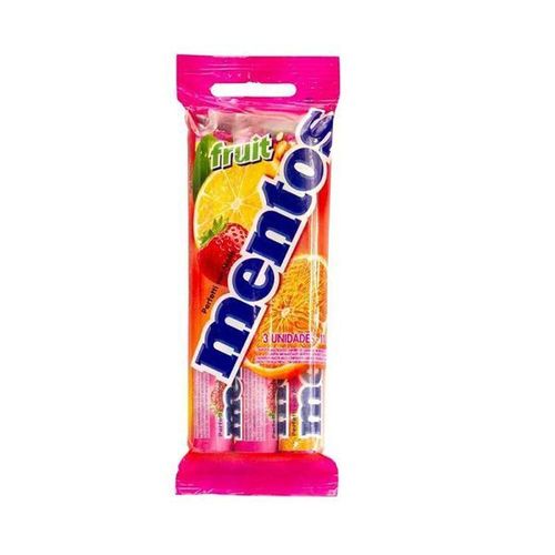 Mentos Stick Fruit com 3 Unidades com 38g