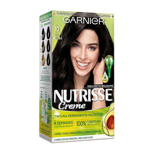 Nutrisse Kit Renovação Coloração Creme 10 Preto Ônix com 1 Unidade + 1 Condicionador Fructis Óleo Reparação 2