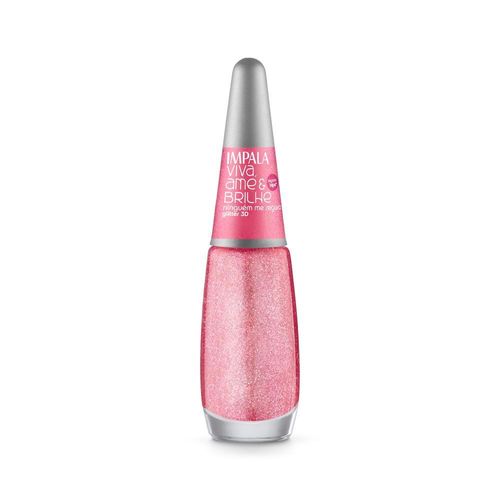 Esmalte Cremoso Impala Viva, Ame & Brilhe Ninguém Me Segura Glitter 3D 7,5ml