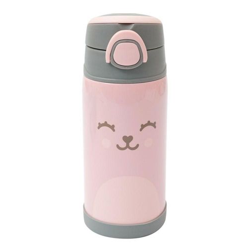 Copo Térmico Parede Dupla com Canudo Buba Gumy Rosa 400ml com 1 Unidade