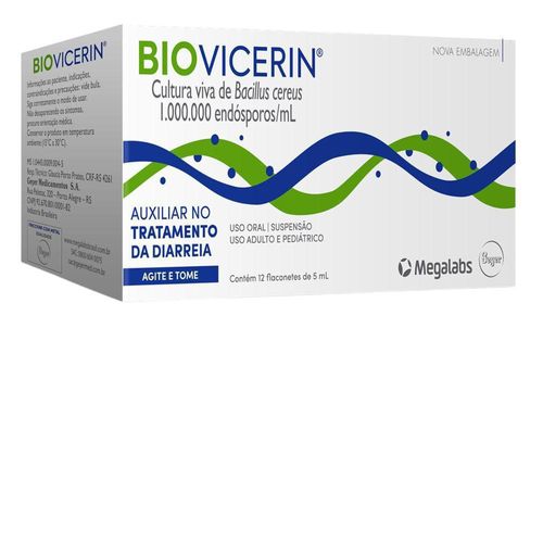 Biovicerin 1 Milhão Endósporos/ml com 12 Ampolas com 5ml