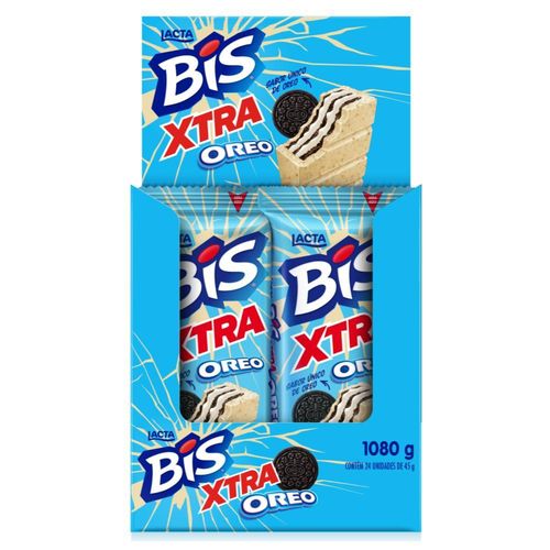 Display com Chocolates Bis Xtra Óreo Lacta com 24 Unidades com 45g