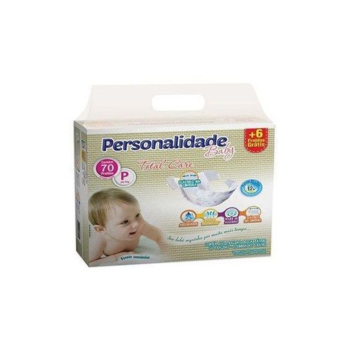 Fraldas Personalidade Baby Total Care P Pague 64 e Leve 70 Unidades