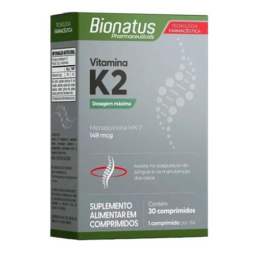 Vitamina K2 Bionatus com 30 Comprimidos