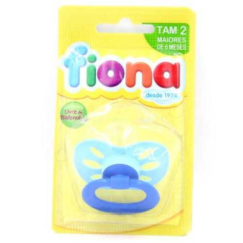 Chupeta Clássica Fiona Azul Tamanho 2 com 1 Unidade