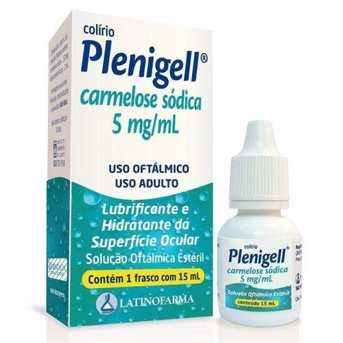 Plenigell 5mg/ml Solução de Uso Oftálmico Frasco Gotejador 15ml