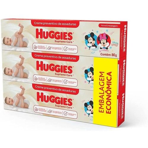 Creme de Assaduras Huggies Supreme com 3 Unidades com 80g