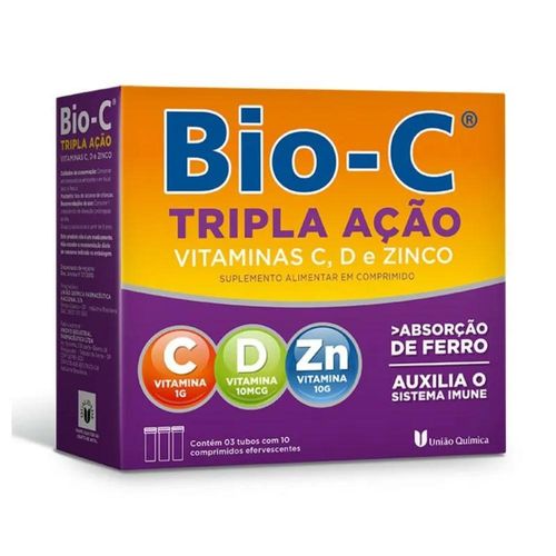 Bio-C Tripla Ação 30 Comprimidos Efervescentes