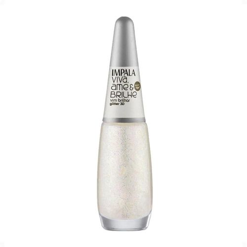 Esmalte Glitter 3D Impala Viva Ame e Brilhe Vim Brilhar 7,5ml