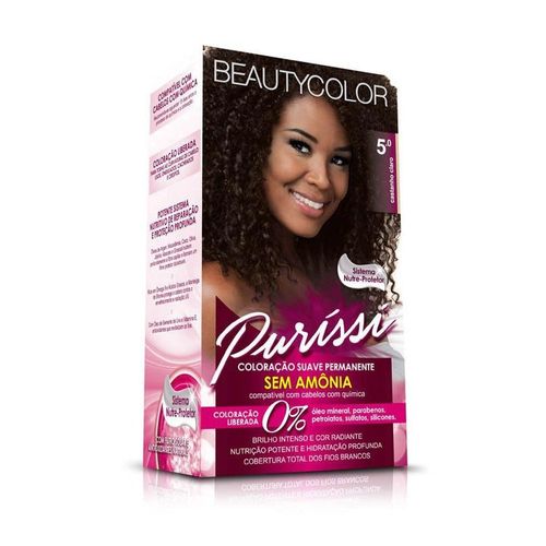 Tonalizante sem Amônia Purissímo Beautycolor Nº 5.0 Castanho Claro com 1 Unidade