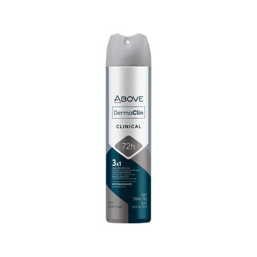 Above Aerossol Desodorante Antitranspirante sem Perfume Dermaclin Clinical 150ml