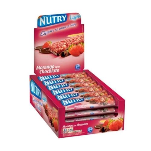 Barra de Cereais Nutry Light Sabor Morango e Sabor Chocolate 22g