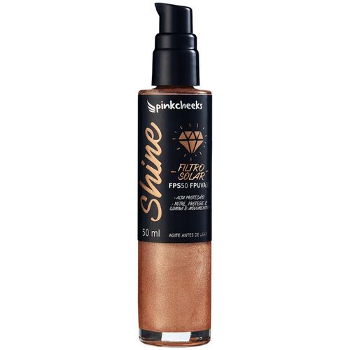 Óleo Iluminador com Filtro Solar Pink Cheeks FPS 50 Shine Dry 50ml