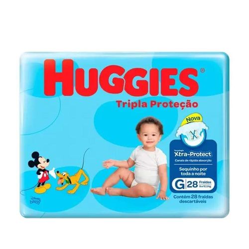 Fralda Huggies Tripla Proteção Tamanho M com 28 Unidades