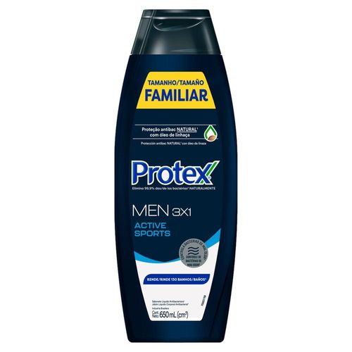 Sabonete Líquido Protex Men 3X1 Active Sports 650ml