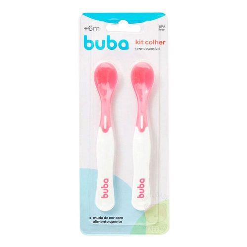 Buba Baby Colher Termossensível Cor Rosa com 1 Unidade