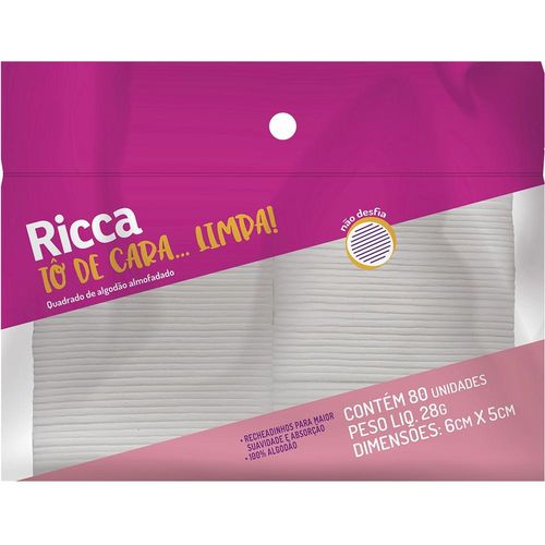 Algodão em Quadradinhos Ricca com 80 Unidades