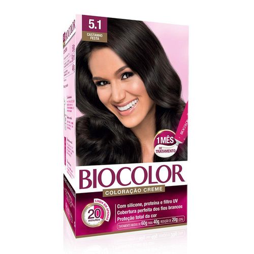 Tintura Capilar Nº 5.1 Castanho Festa Mini Biocolor com 1 Unidade