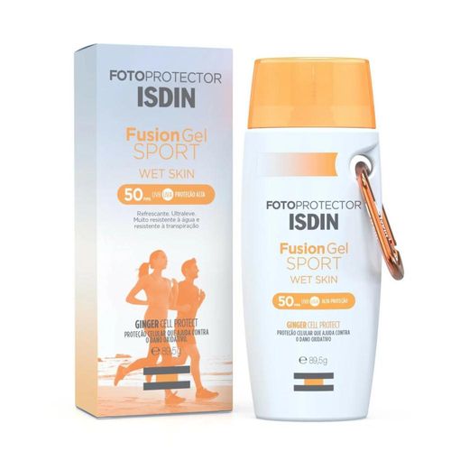 Protetor Solar Isdin Fotoprotector Fusion Gel Sport Wet Skin FPS 50 89,5g