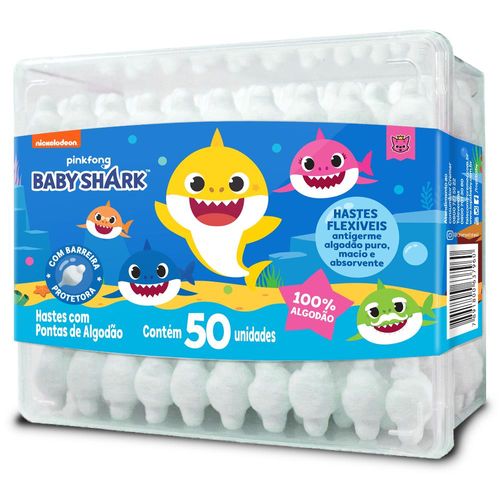Hastes Flexíveis de Segurança Baby Shark Cremer com 50 Unidades