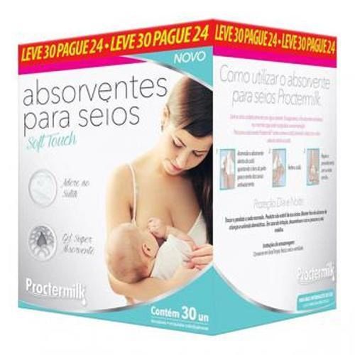 Proctermilk Absorvente para Seios Pague 24 e Leve 30 Unidades