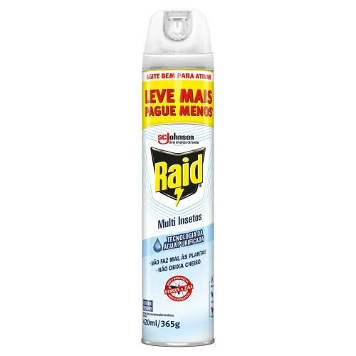 Inseticida Raid Multi Insetos Aerossol Aqua Protection 420ml