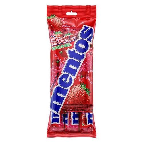 Mentos Frutas Vermelhas com 3 Unidades com 38g