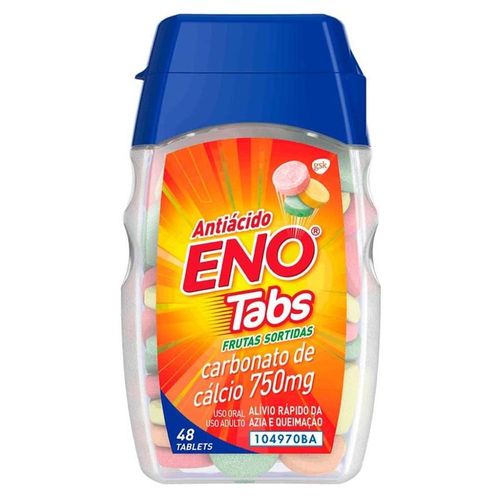 Eno Tabs 750mg Sabor de Frutas Sortidas com 48 Tablets