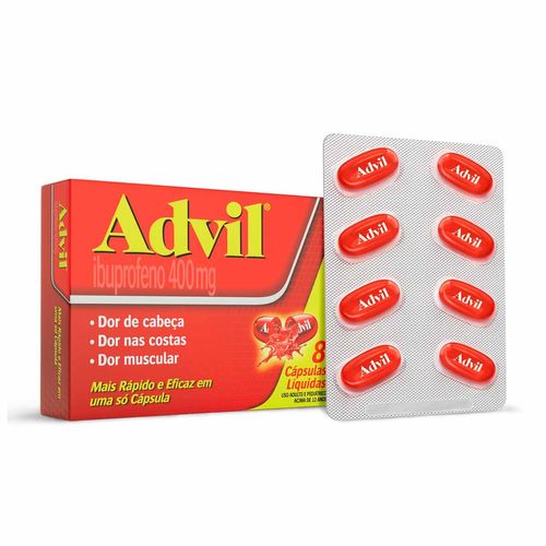 Advil 400mg com 8 Cápsulas Moles