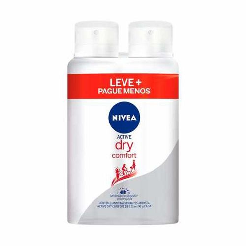 Kit Desodorante Aerosol Feminino Nivea Dry Comfort com 2 Unidades com 150ml