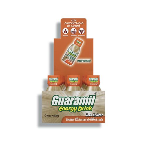 Display Guaramil Energy Drink Kley Hertz com 12 Frascos com 60ml