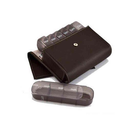 Pilbox Maxi Cor Chocolate Porta-Comprimidos com 1 Unidade