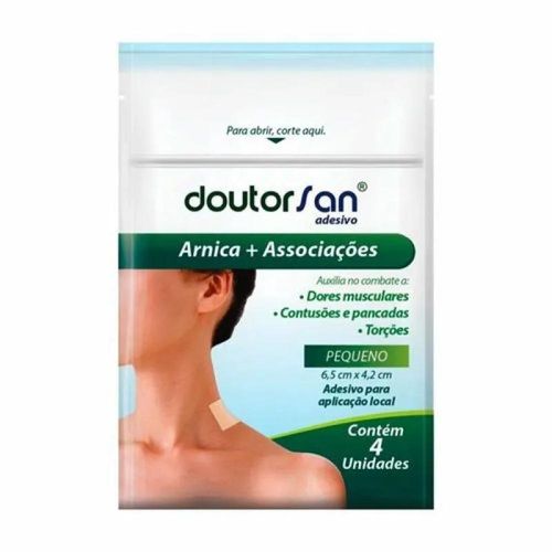 Arnica Adesiva Sanfarma Tamanho Grande com 4 Unidades