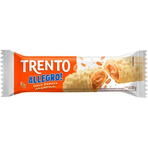 Chocolate Branco com Amendoim Trento Allegro 35g