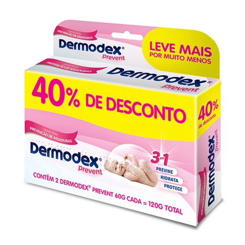 Kit Dermodex Pomada para Prevenção de Assadura Prevent com 2 Unidades com 120g