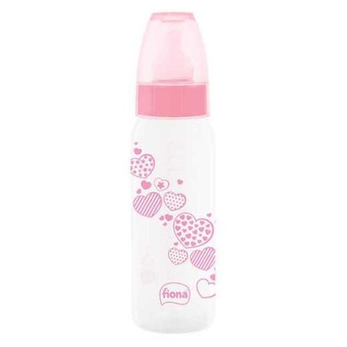 Mamadeira Fiona Clássica Silicone Rosa 240ml