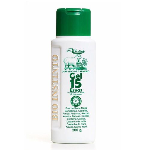 Gel Massageador Sebo de Carneiro 15 Ervas Bio Instinto 200g