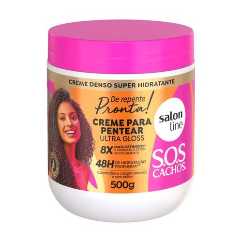 Creme para Pentear S.O.S Cachos De Repente Pronta Ultra Gloss 500g