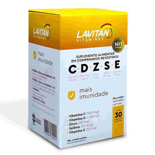 Suplemento Alimentar Lavitan CDZSE Mais Imunidade com 30 Comprimidos