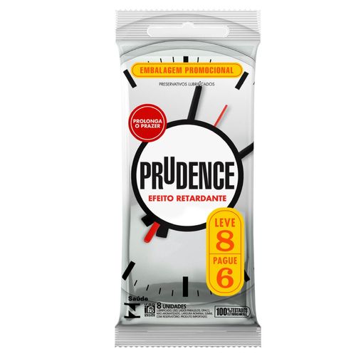 Preservativo Prudence Efeito Retardante com 8 Unidades