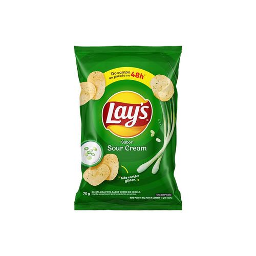 Snack Batata Elma Chips Lays Sour Cream 70g